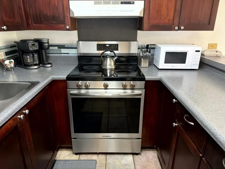 Updated kitchen and dining area at 2695 S Kihei Rd 7-108 in Kamaole Sands
