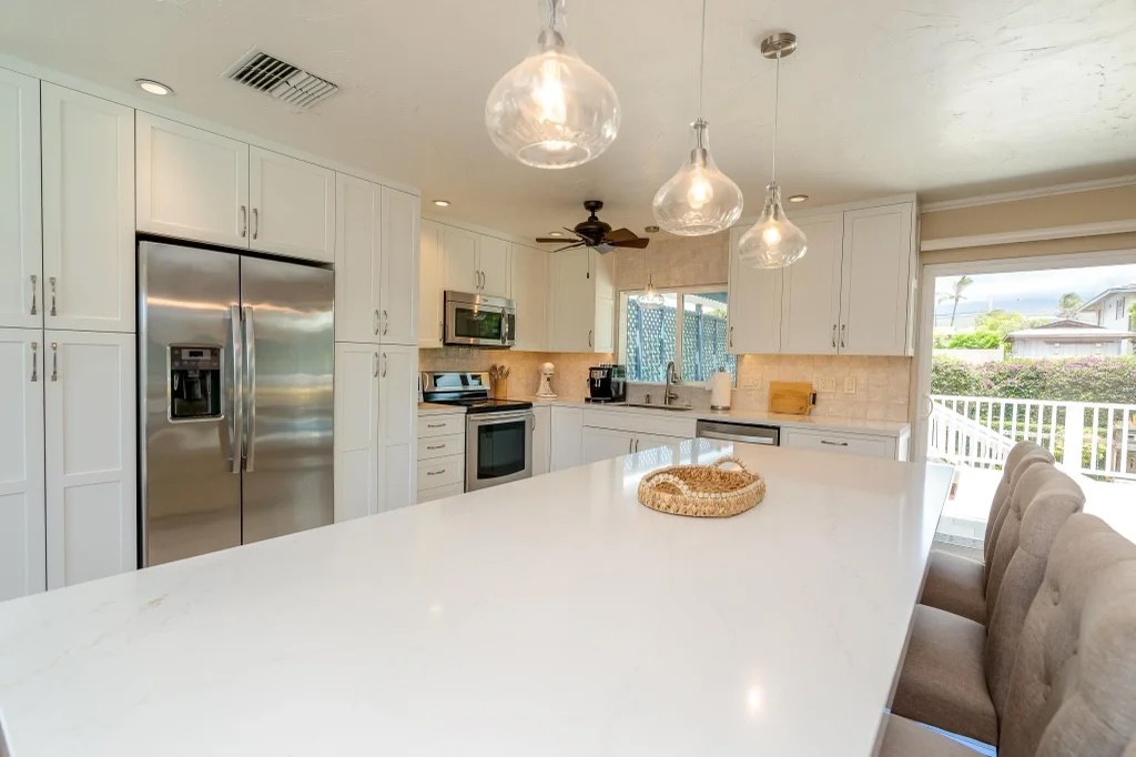 Lower level living area inside the Keonekai Heights II home for sale in Kihei