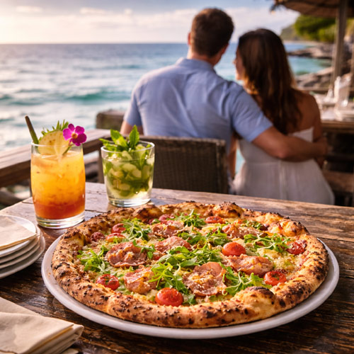 Honu Oceanside restaurant in Lahaina with waterfront seating and sea turtle views